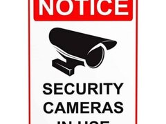 Notice security cameras in use